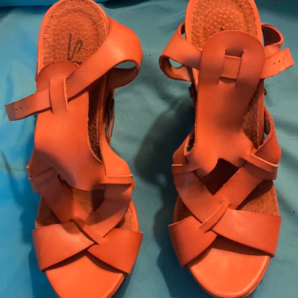 Sixty Seven leather wedge sandals